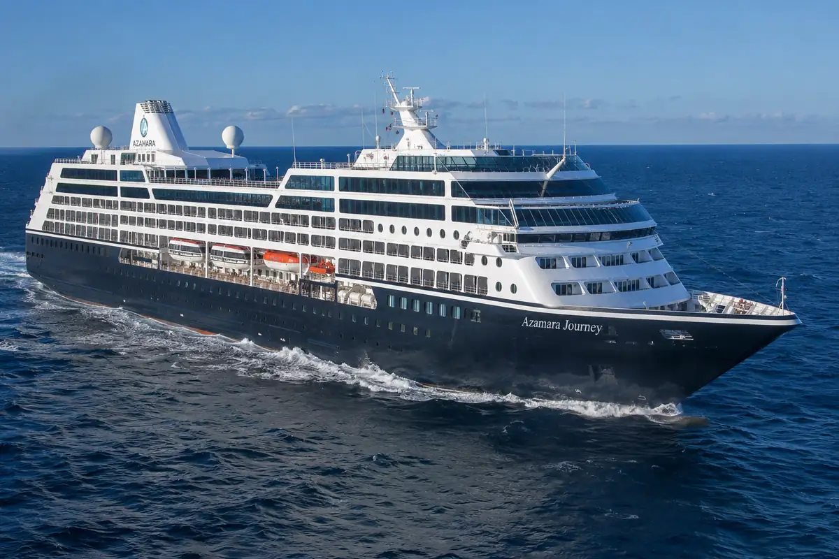 Azamara Journey cruise ship sailing in South America