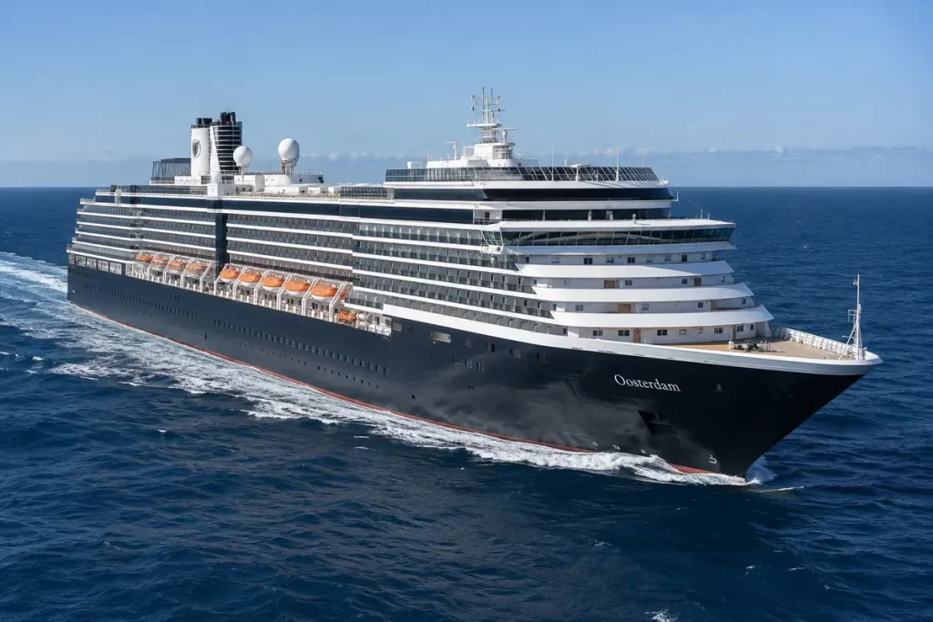 MS Oosterdam cruise ship sailing in South America